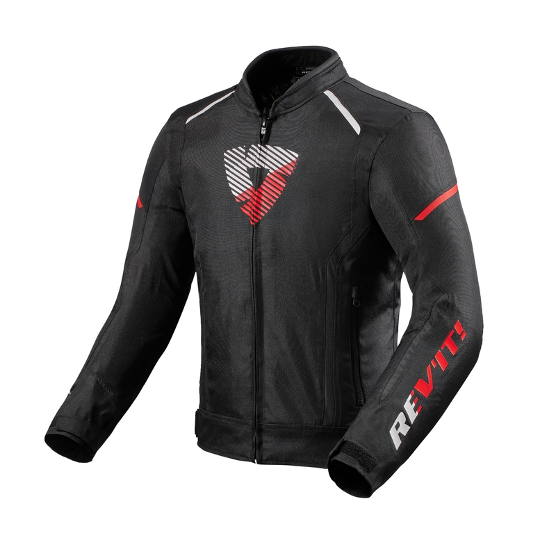 Revit Sprint H2O schwarz-fluorrote Motorradjacke Ausverkauf