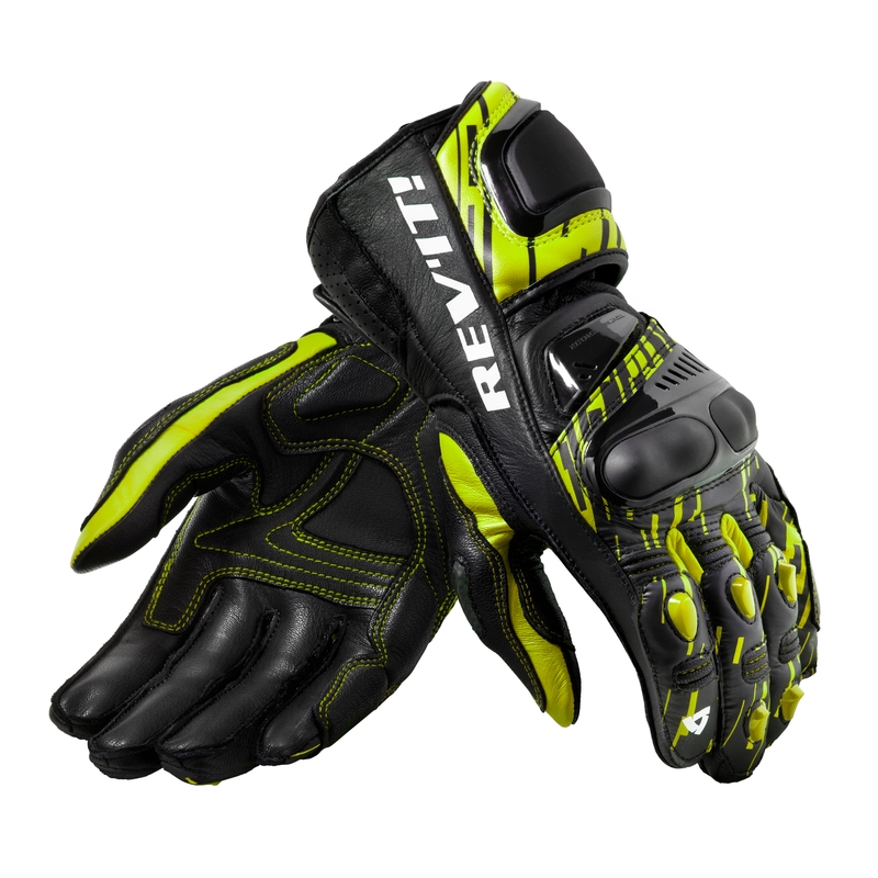 Motorradhandschuhe Revit Quantum 2 schwarz-fluo gelb Ausverkauf