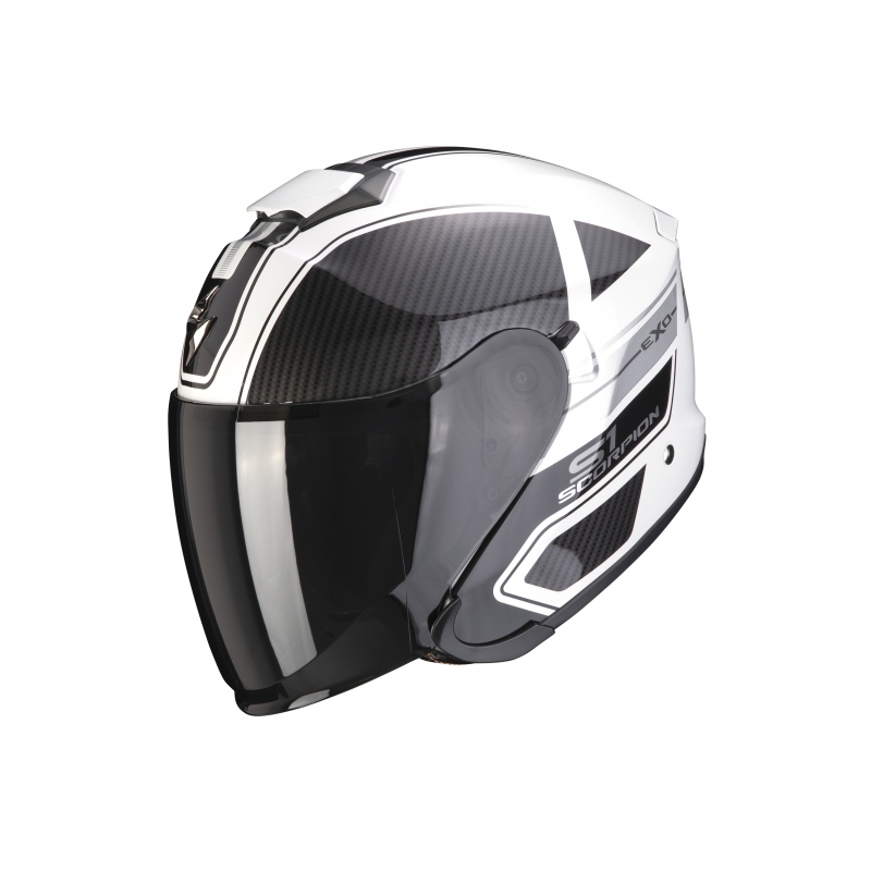 Offener Helm Scorpion EXO-S1 Cross-Ville schwarz-weiß-grau