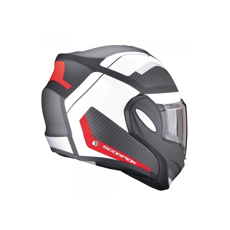 Klapphelm Scorpion EXO-TECH Trap schwarz-weiß-rot