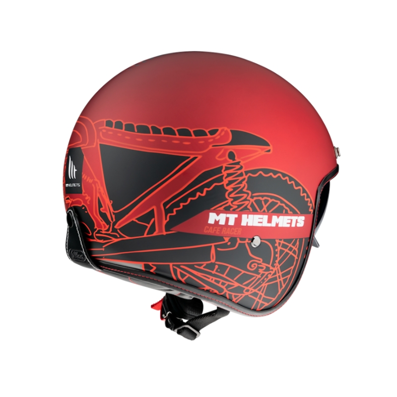 Offener Helm MT LeMans OF507SV LeMans 2 SV Cafe Racer rot Ausverkauf