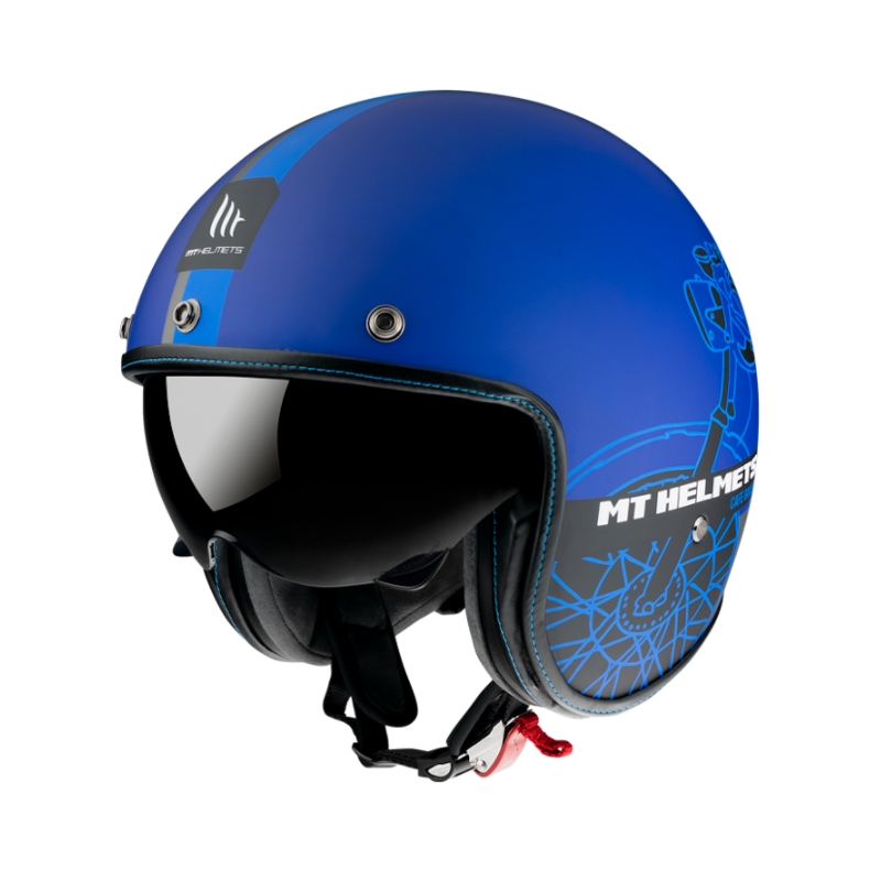 Offener Helm MT LeMans OF507SV LeMans 2 SV Cafe Racer blau Ausverkauf