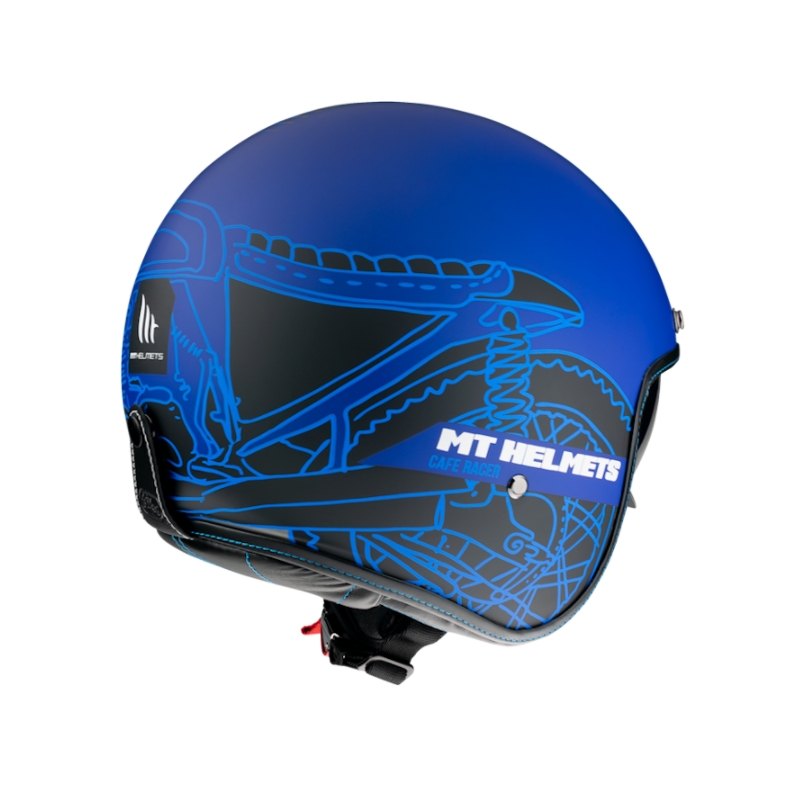 Offener Helm MT LeMans OF507SV LeMans 2 SV Cafe Racer blau Ausverkauf