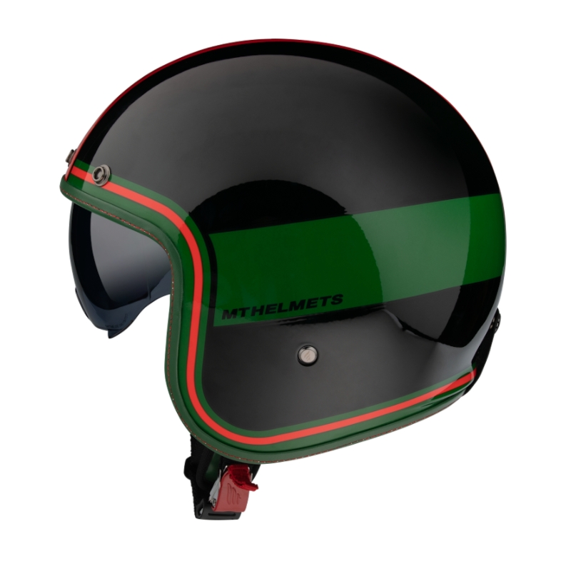 Offener Helm MT LeMans 2 SV Tant schwarz-rot-grün