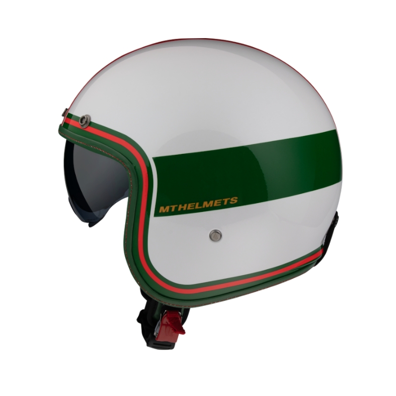 Offener Helm MT LeMans 2 SV Tant weiß-grün-rot