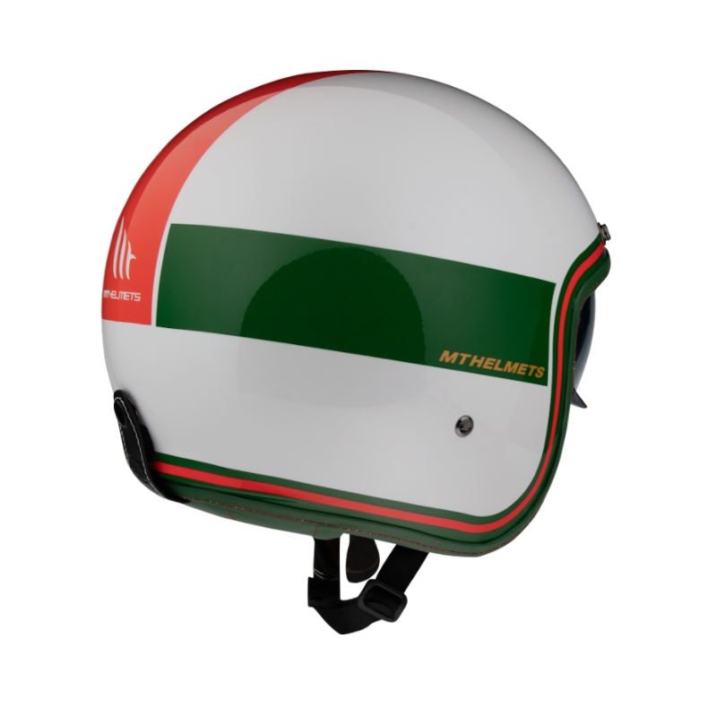 Offener Helm MT LeMans 2 SV Tant weiß-grün-rot