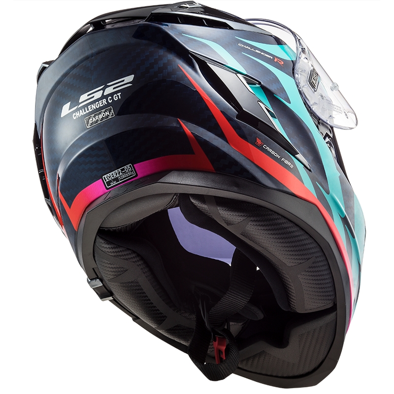 Integral Motorradhelm LS2 FF327 Challenger CT2 Flammen blau Ausverkauf