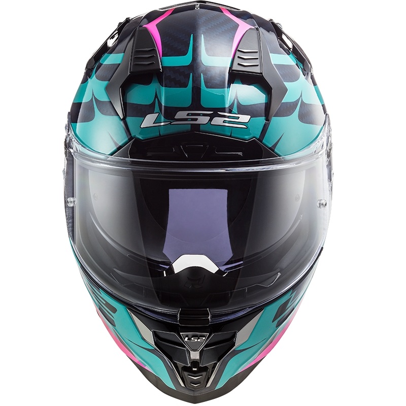 Integral Motorradhelm LS2 FF327 Challenger CT2 Flammen blau Ausverkauf