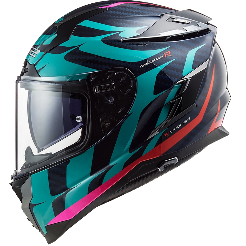 Integral Motorradhelm LS2 FF327 Challenger CT2 Flammen blau Ausverkauf