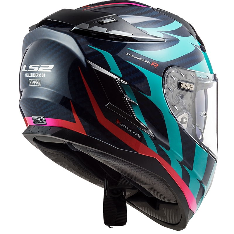 Integral Motorradhelm LS2 FF327 Challenger CT2 Flammen blau Ausverkauf