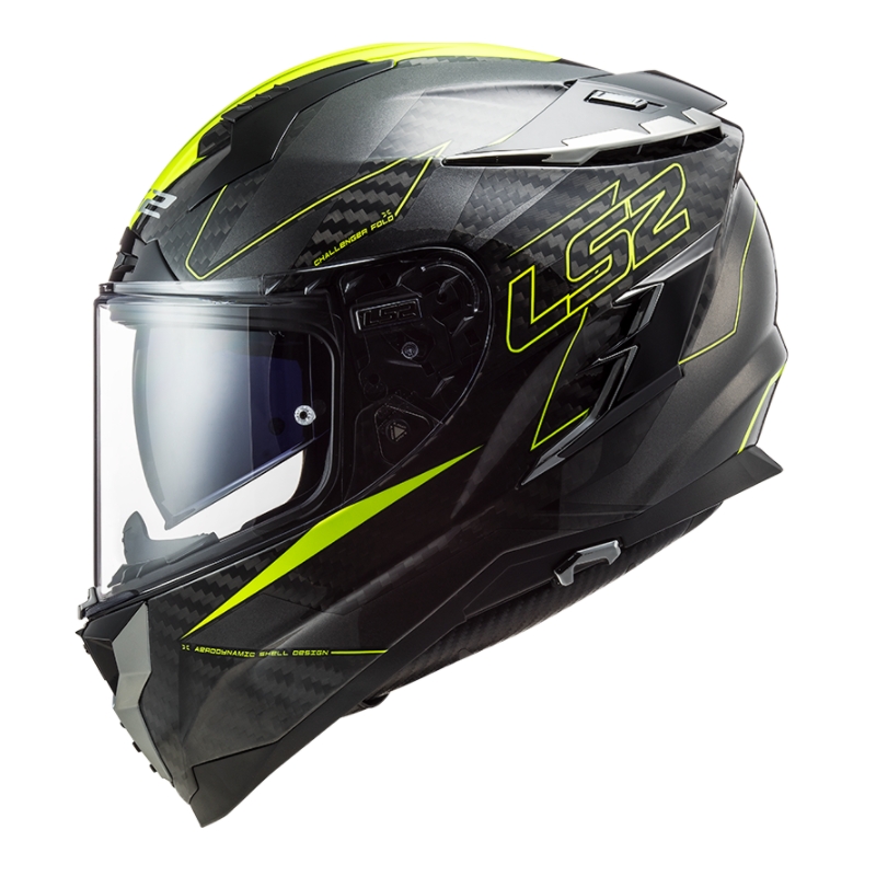Integral Motorradhelm LS2 FF327 Challenger CT2 Fold schwarz-fluo gelb