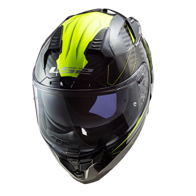 Integral Motorradhelm LS2 FF327 Challenger CT2 Fold schwarz-fluo gelb