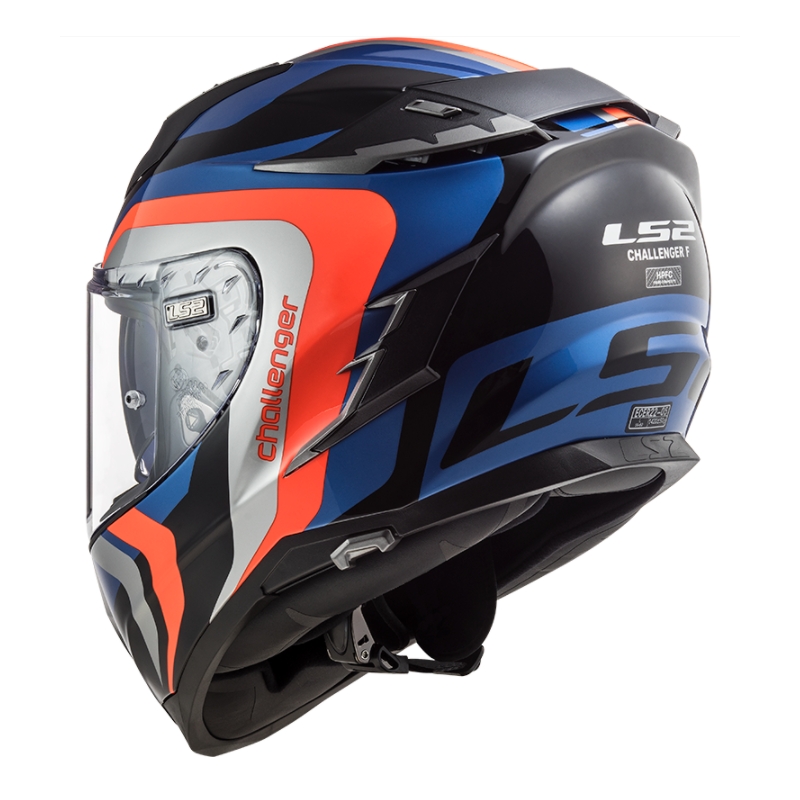 Integral Motorradhelm LS2 FF327 Challenger Galactic blau-orange-grau Ausverkauf