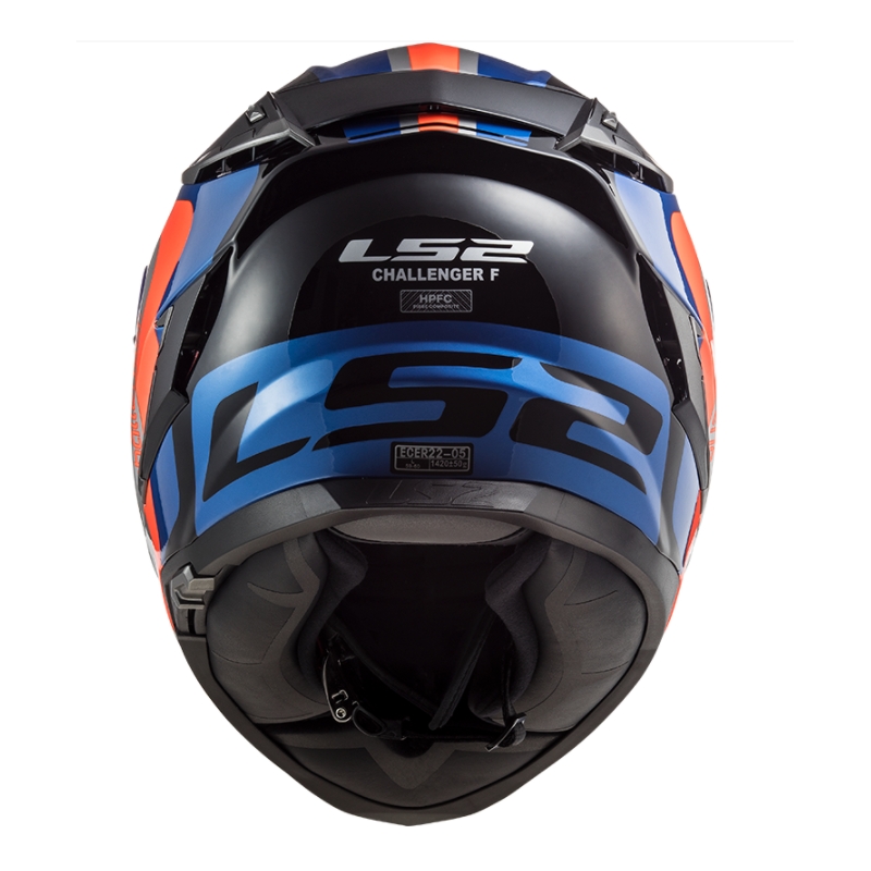 Integral Motorradhelm LS2 FF327 Challenger Galactic blau-orange-grau Ausverkauf