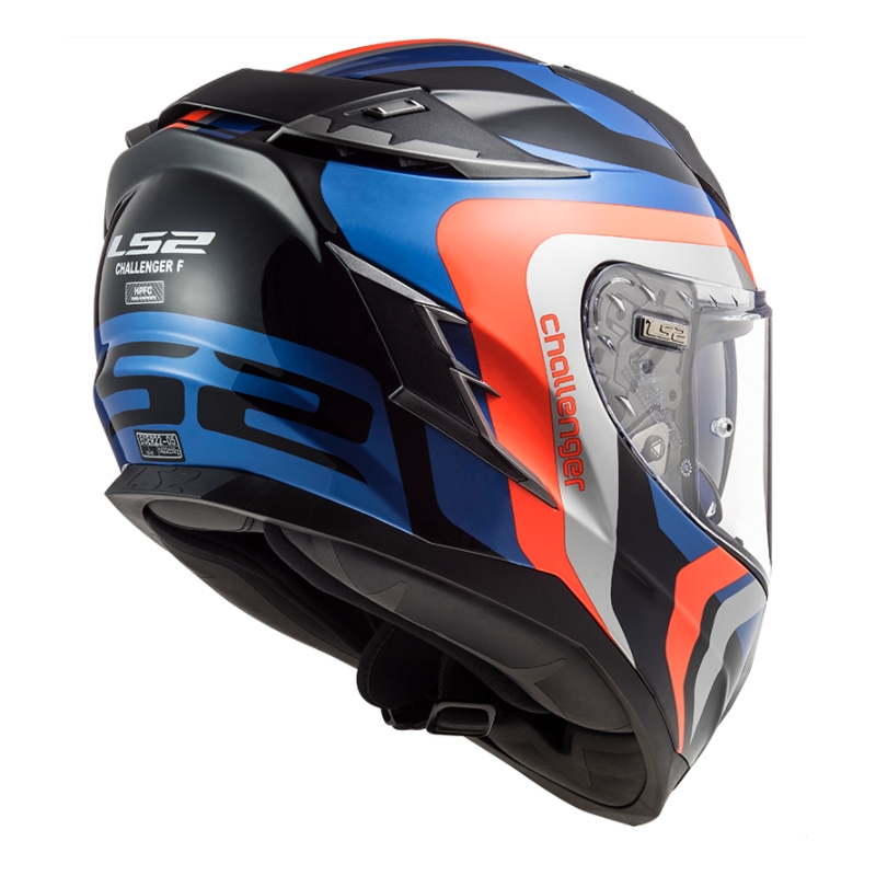 Integral Motorradhelm LS2 FF327 Challenger Galactic blau-orange-grau Ausverkauf