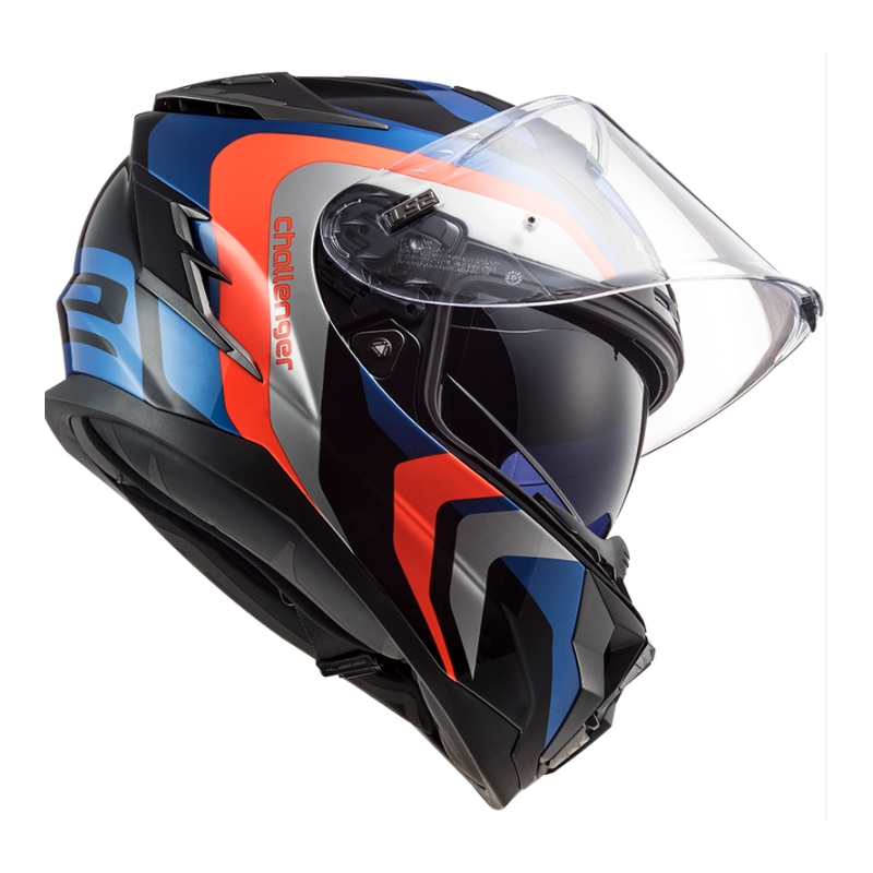 Integral Motorradhelm LS2 FF327 Challenger Galactic blau-orange-grau Ausverkauf