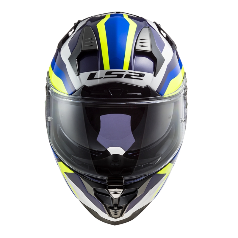 Integral Motorradhelm LS2 FF327 Challenger Galactic blau-weiß-fluo gelb Ausverkauf