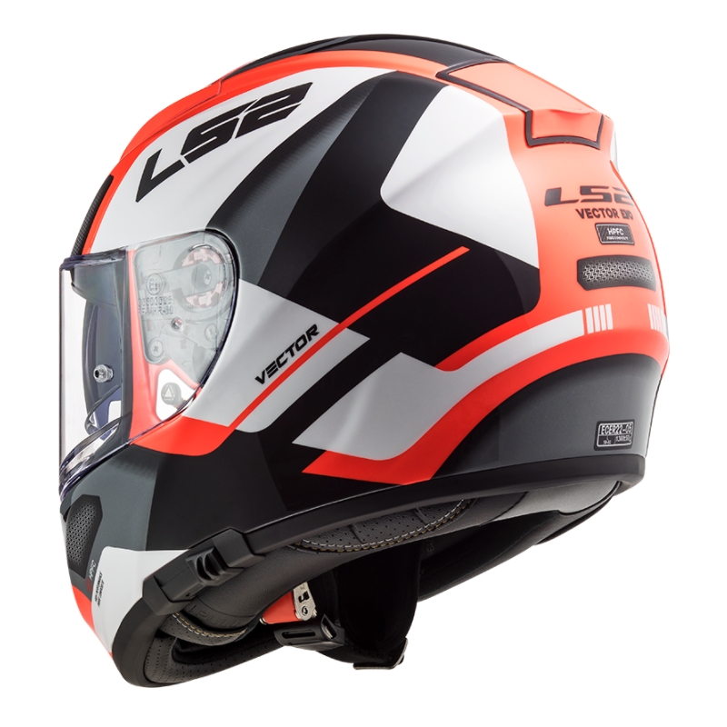Integralhelm LS2 FF397 FT2 Automatik weiß-orange-schwarz