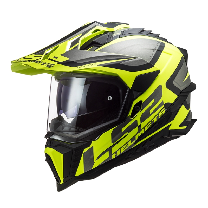 Enduro-Helm LS2 MX701 Explorer Alter schwarz-grau-fluo gelb