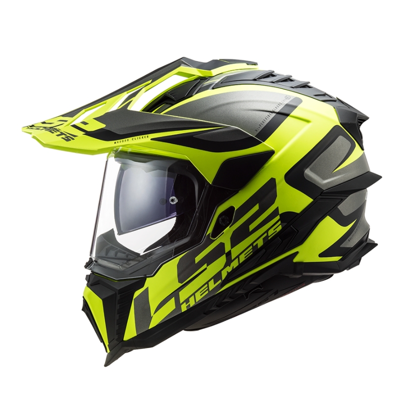 Enduro-Helm LS2 MX701 Explorer Alter schwarz-grau-fluo gelb
