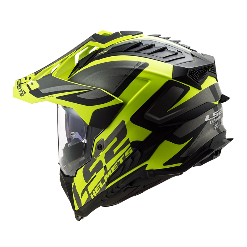 Enduro-Helm LS2 MX701 Explorer Alter schwarz-grau-fluo gelb
