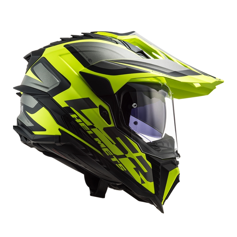 Enduro-Helm LS2 MX701 Explorer Alter schwarz-grau-fluo gelb