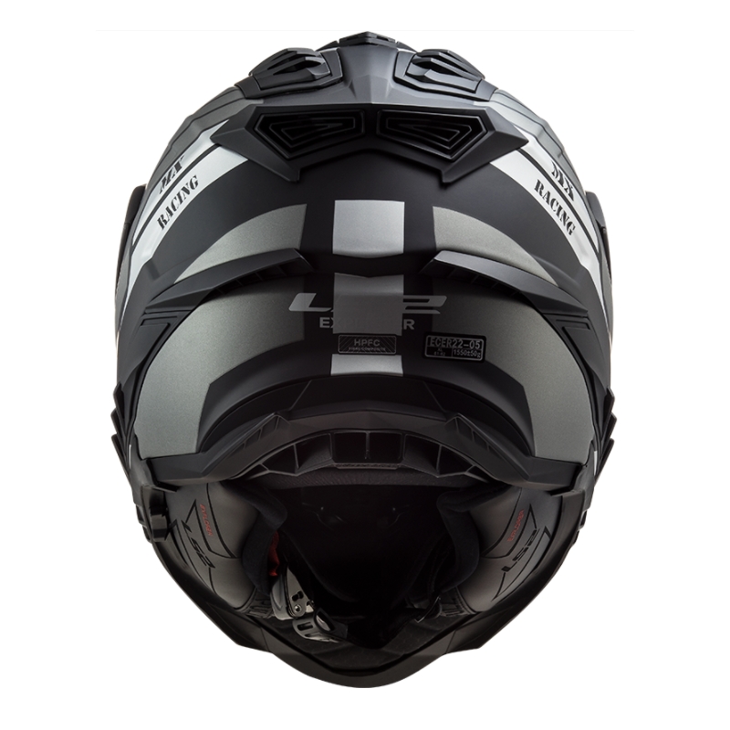Enduro-Helm LS2 MX701 Explorer Atlantis schwarz-grau-weiß