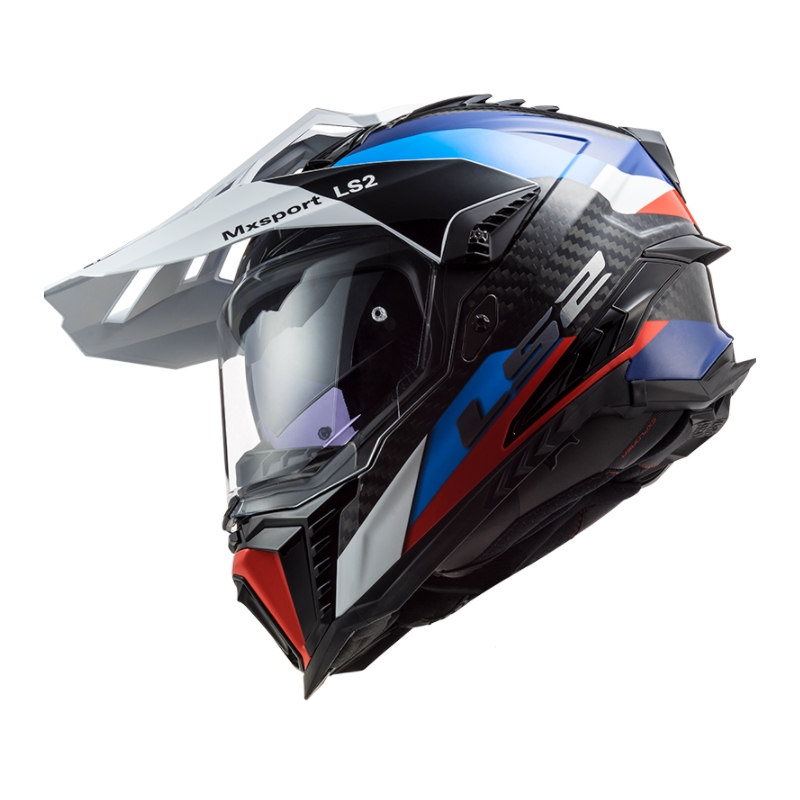 Enduro-Helm LS2 MX701 Explorer C Frontier schwarz-blau-weiß