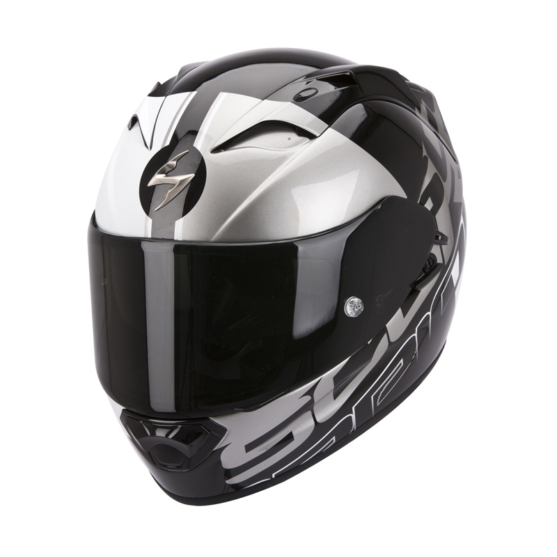 Moto Integralhelm Scorpion EXO-1200 Quarterback schwarz-silber