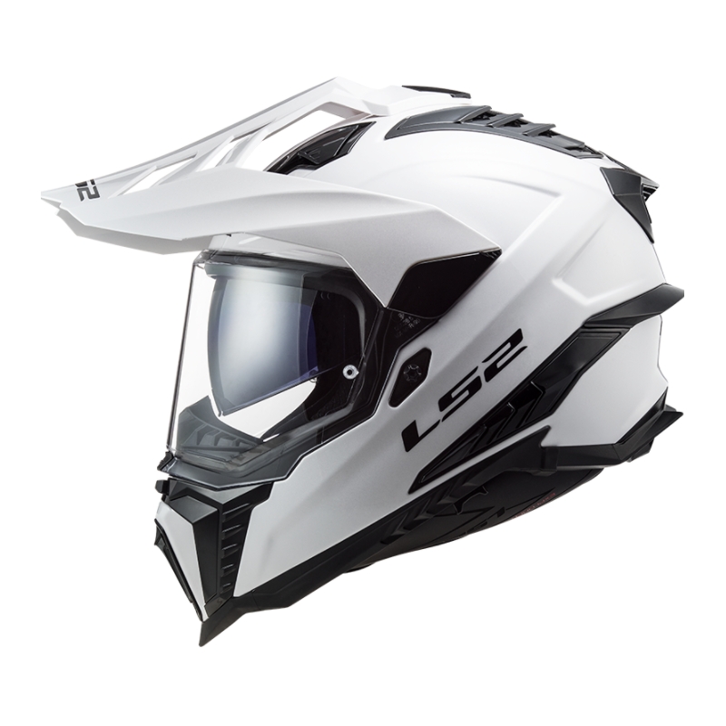 Enduro-Helm LS2 MX701 Explorer Festes Weiß