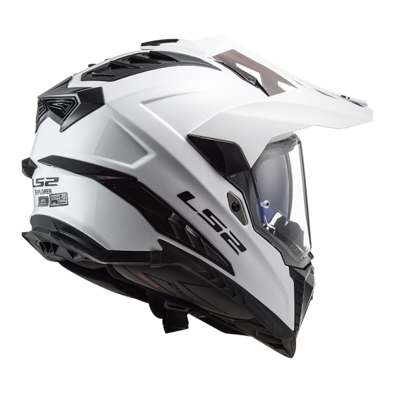 Enduro-Helm LS2 MX701 Explorer Festes Weiß