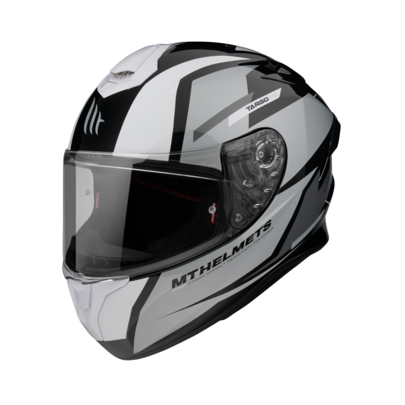 MT FF106 Pro Targo Pro Sound schwarz-weiß-grau Integral Motorradhelm Ausverkauf