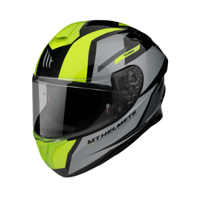 MT FF106 Pro Targo Pro Sound schwarz-grau-fluo gelb Integral-Motorradhelm