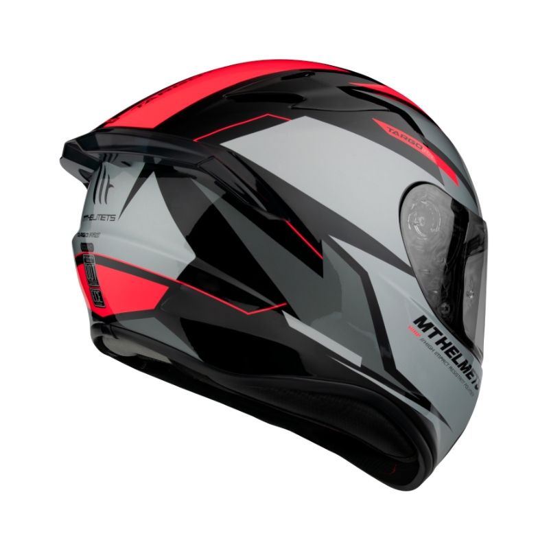 MT FF106 Pro Targo Pro Sound schwarz-grau-fluorrot Integral-Motorradhelm Ausverkauf