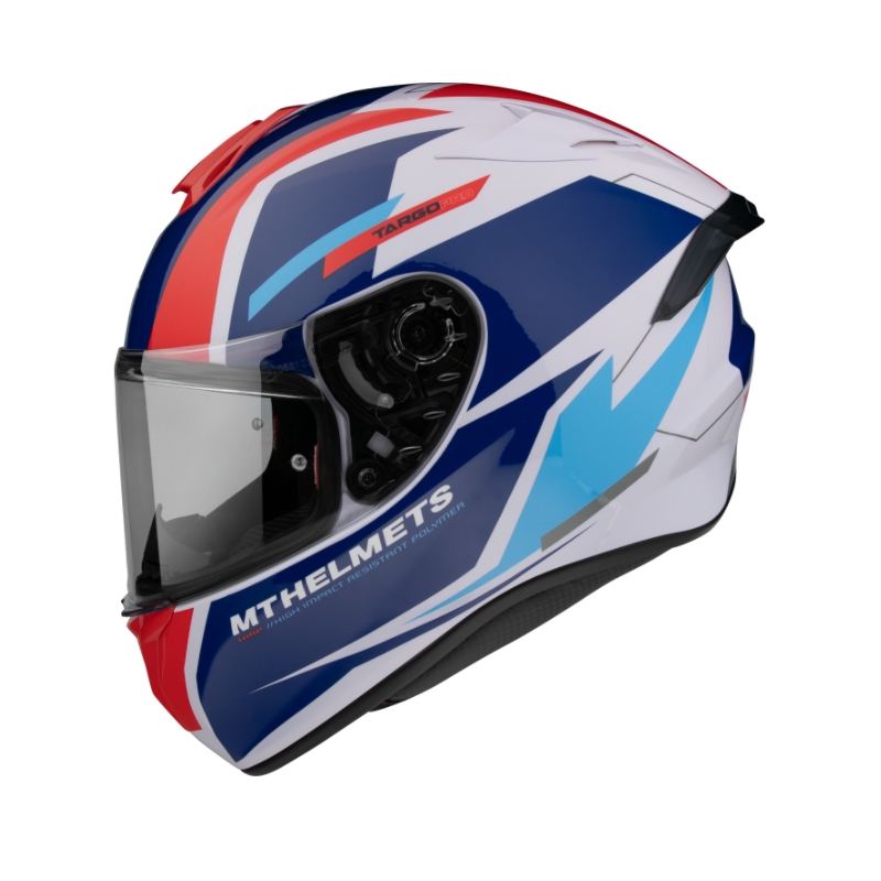 MT FF106 Pro Targo Pro Sound blau-weiß-roter Integral-Motorradhelm