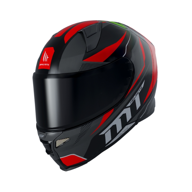 MT Revenge 2 Foundation schwarz-grau-rot Integral Motorradhelm Ausverkauf