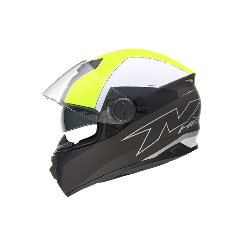 Integral-Motorradhelm NOX N301 Cut schwarz-weiß-fluorgelb - Klasse II Ausverkauf