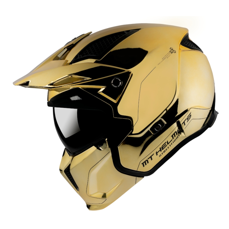 MT Streetfighter SV Motorradhelm Verchromt Gold Ausverkauf