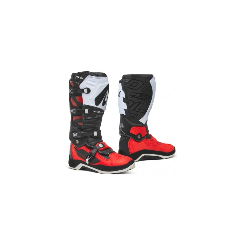 Forma Pilot schwarz-weiß-rot Motorradstiefel