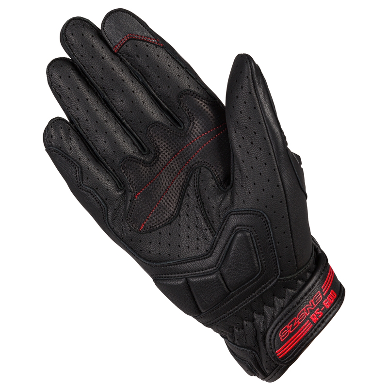 Motorradhandschuhe Ozone RS-600 SH schwarz-rot