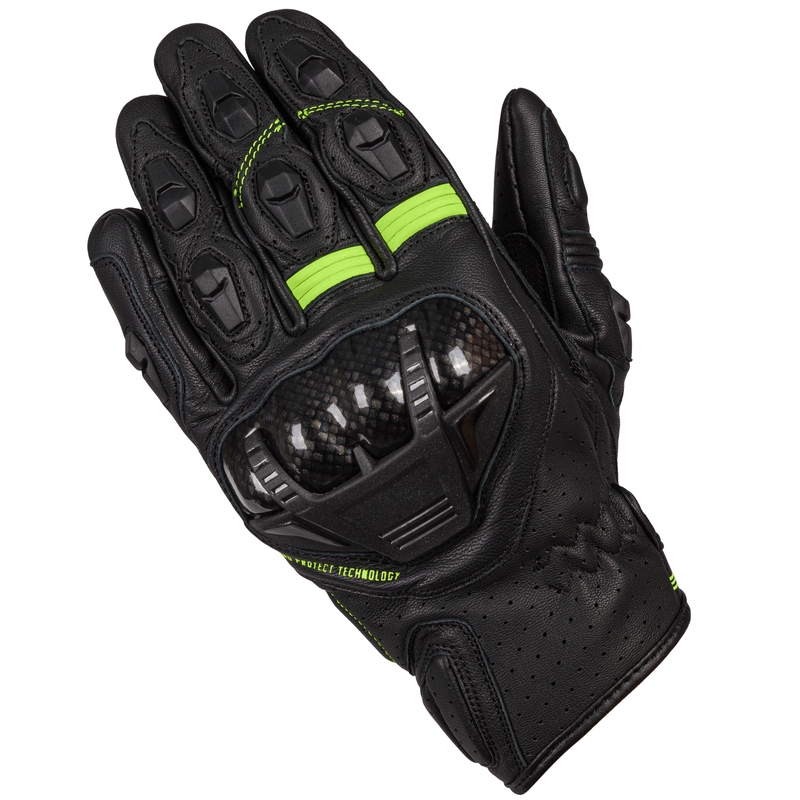 Motorradhandschuhe Ozone RS-600 SH schwarz-fluo gelb Ausverkauf
