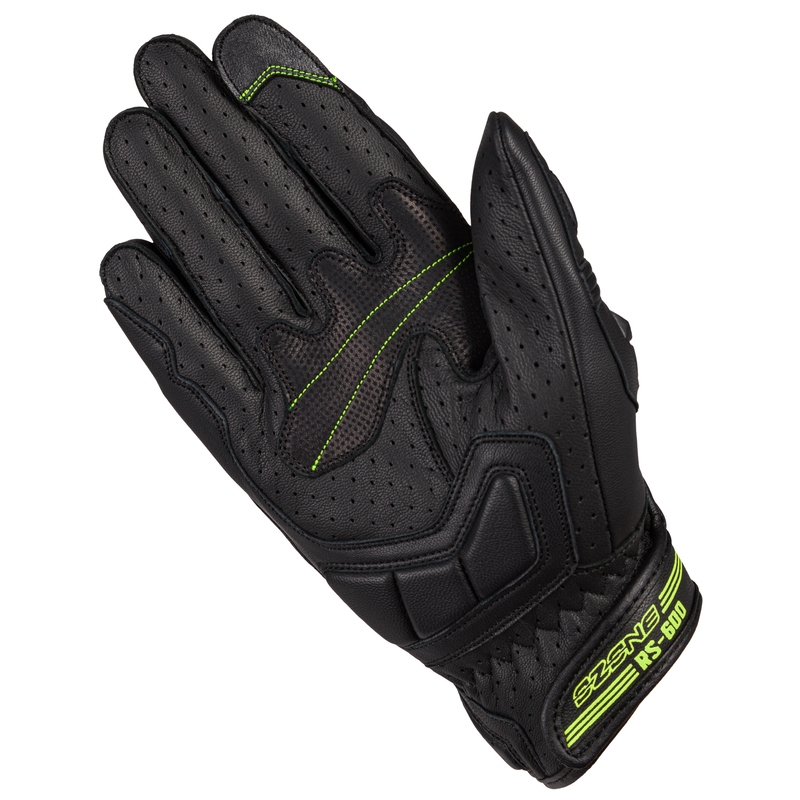 Motorradhandschuhe Ozone RS-600 SH schwarz-fluo gelb Ausverkauf