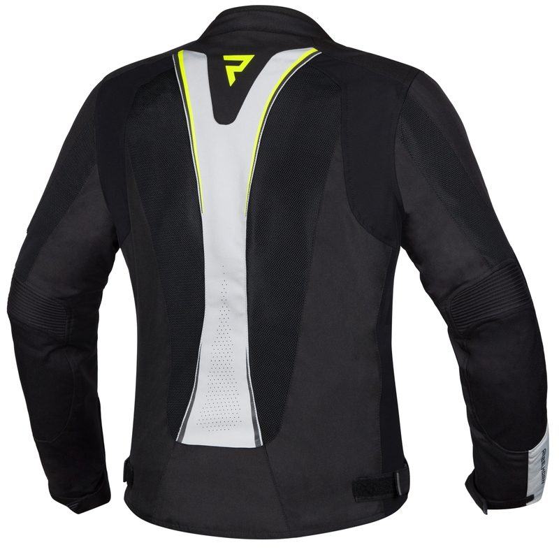 Women's Rebelhorn Hiflow IV Schwarz-Silber-Fluo Gelb Motorradjacke Ausverkauf