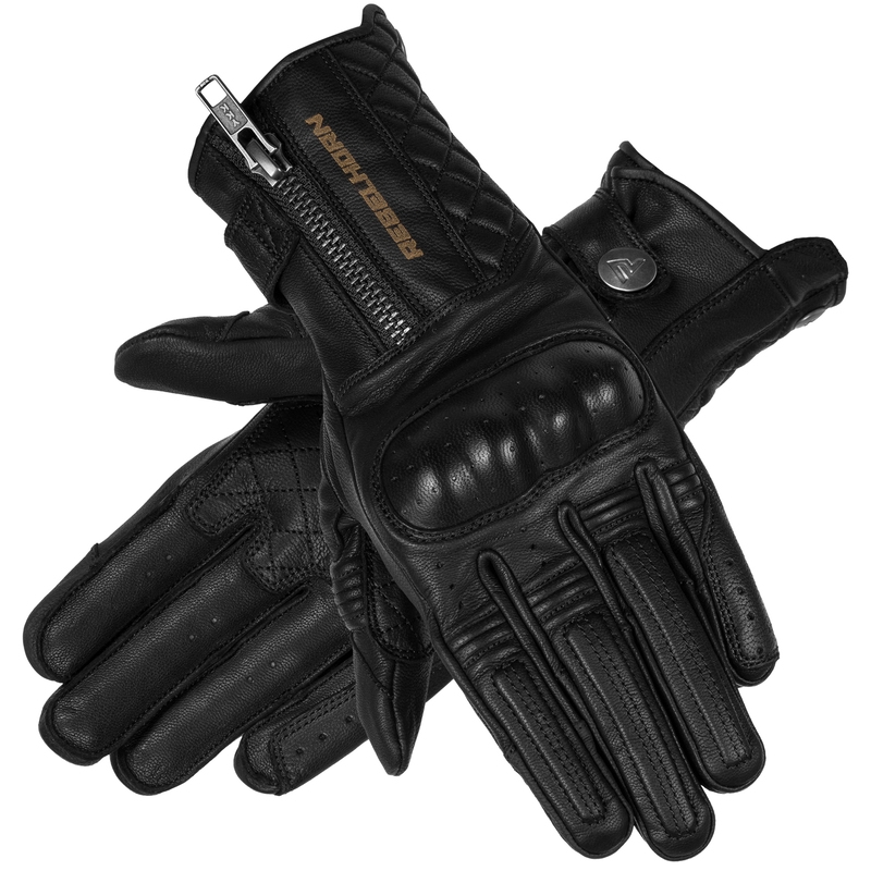 Rebelhorn Hunter Black Motorradhandschuhe für Frauen Ausverkauf