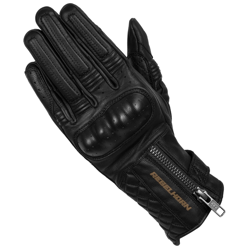 Rebelhorn Hunter Black Motorradhandschuhe für Frauen Ausverkauf