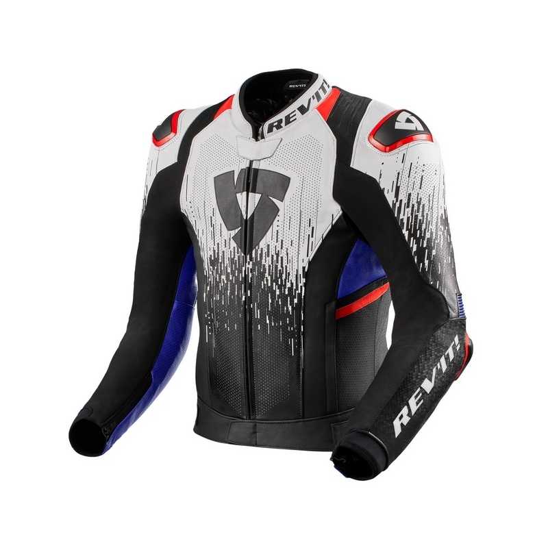 Revit Quantum 2 Pro Air Schwarz, Weiß und Blau Motorradjacke Ausverkauf