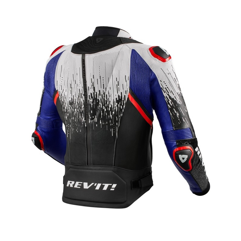 Revit Quantum 2 Pro Air Schwarz, Weiß und Blau Motorradjacke Ausverkauf