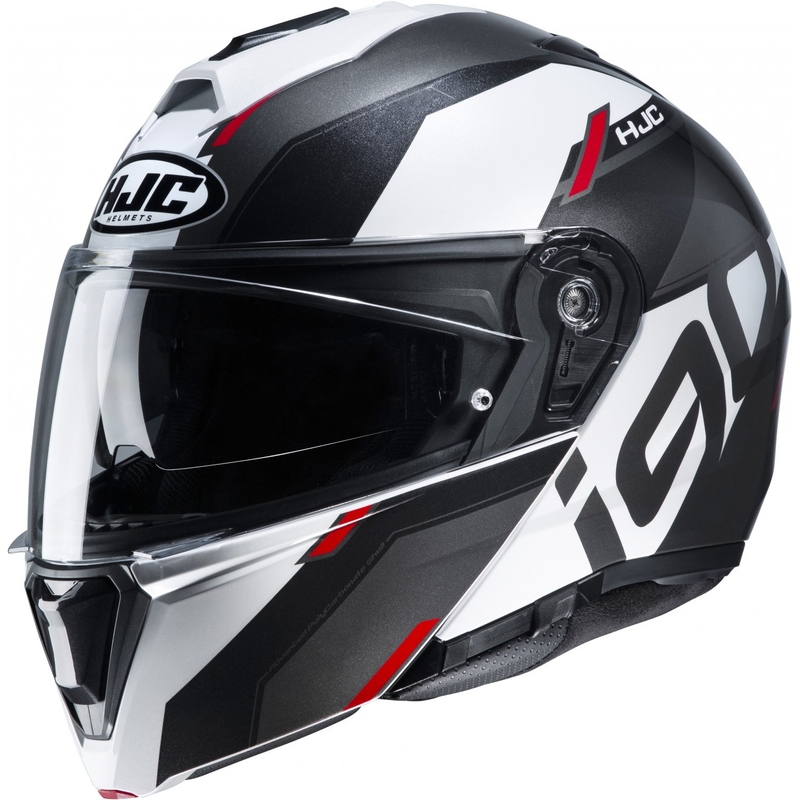 HJC i90 Aventa schwarz, weiß und grau Motorradhelm zu verkaufen Ausverkauf