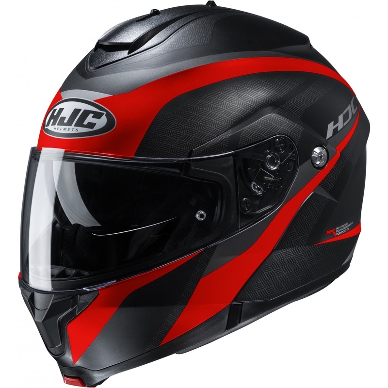 HJC C91 Taly MC1SF schwarz-grau-rot klappbarer Motorradhelm