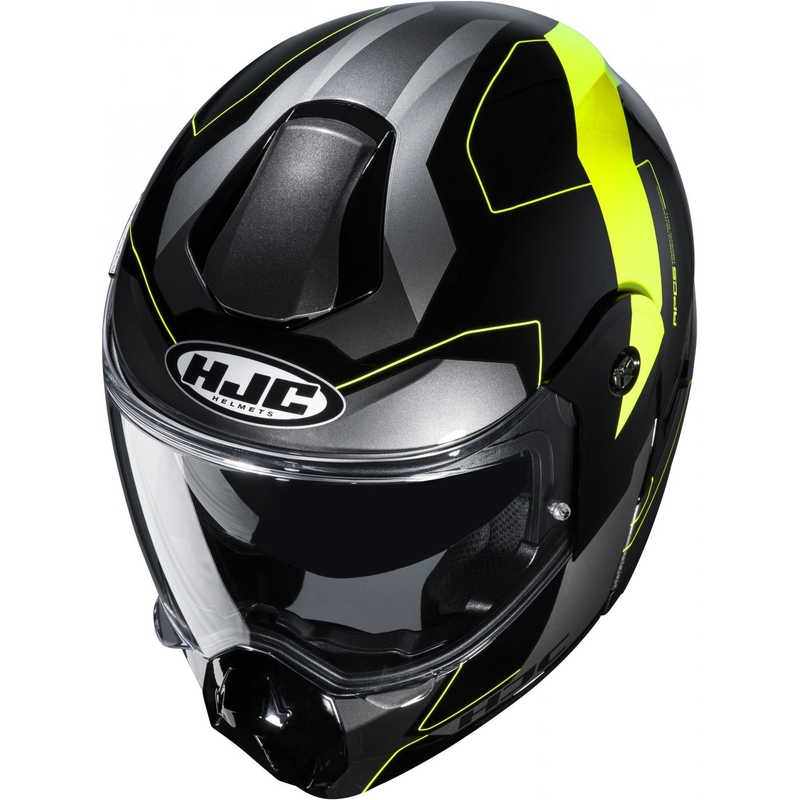 HJC C80 Rox MC4H schwarz-grau-fluo gelb klappbarer Motorradhelm